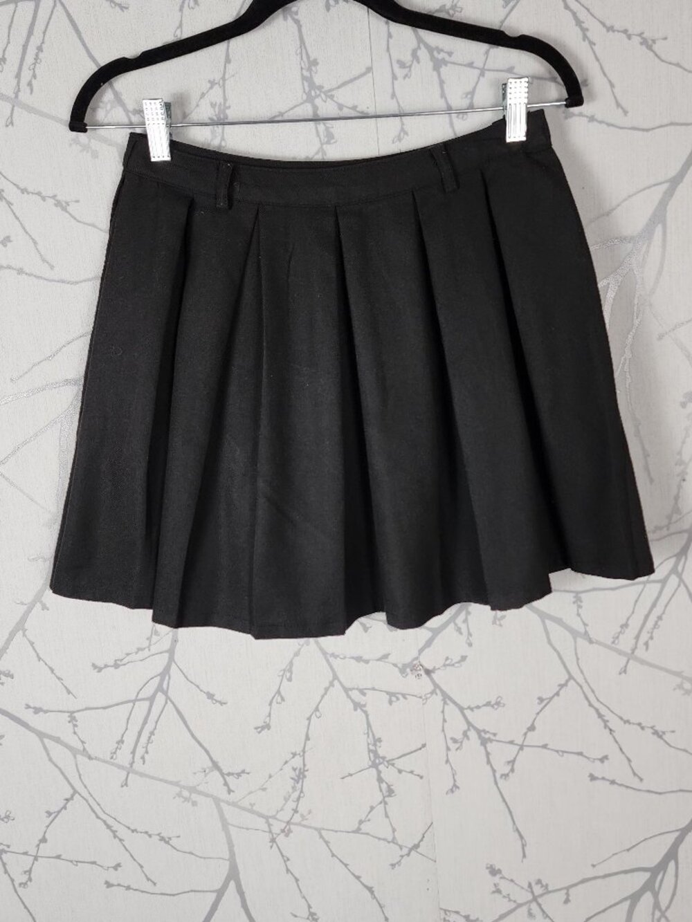Hot Topic Black Pleated Skater Mini Skirt